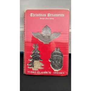 Vintage Nybro Glasburk  Sweden Glass Christmas Ornament  Paul Isleing  New